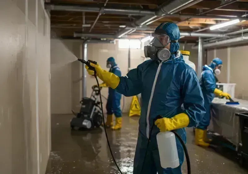 Basement Sanitization and Antimicrobial Treatment process in Wellsville, UT